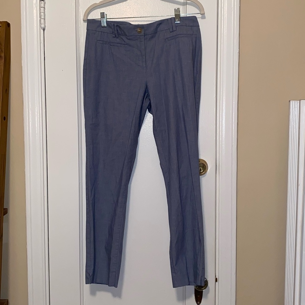 Ann Taylor Light Blue Cotton Pants Slacks Cropped